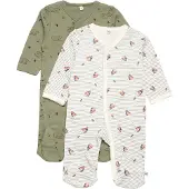 Pippi Baby Jumpsuiter - Nattdrakter - 2-pack - Deep Lichen Green - - 68 - Jumpsuit