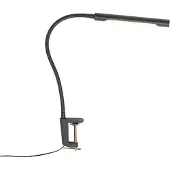 QAZQA Klemmebordlampe svart inkludert LED med berøringsdimmer - Lionard
