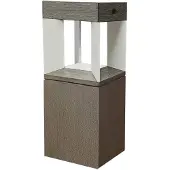 LES JARDINS LED-solcellesokkellampe Teckalu sensor teak/ hvit
