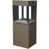 LES JARDINS LED-solcellesokkellampe Teckalu sensor teak/svart
