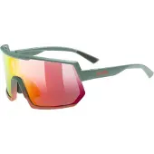 Uvex sportstyle 235, Multisport, Unisex, Semi-rammeløs, Grønn, Rød, Grå, Rød