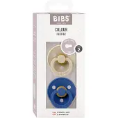 BIBS Colour Smokker - 2-pack - Str. 2 - Rund - Vanilla/kornbloms - - 6-18 md - Smokk