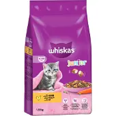 Whiskas Økonomipakke: 2 poser til gunstig sparepris - Junior kylling (2 x 1,9 kg)