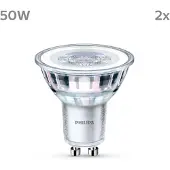 Philips LED-lyspære Classic 4.6W/840 (50W) 36° 2-pack GU10