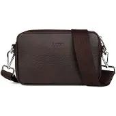 Aarni Crossbody Bag, mørkebrun, sølvglidelås