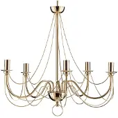 Domiluce Lysekrone Retro, femarmet 75 cm, gull