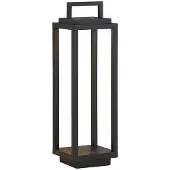 LUCANDE LED utendørslampe Mirina, svart, oppladbart batteri,