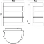 Philips Calgary wall lantern inox 1x60W 230V IR (sensor)