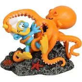 Diverse Diving Smurf With Octopus Figur