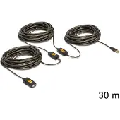 DeLOCK -kabel USB 2.0-forlengelse, aktiv 30 m