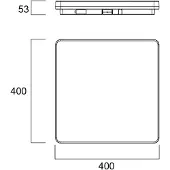 Sylvania Start Surface LED-taklampe 40 cm x 40 cm