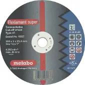 Metabo 616339000, Kutteskive, Flatt senter, Stål, , 2,54 cm, 35 cm