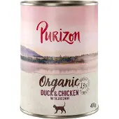 Purizon Organic 6 x 400 g - And og kylling med squash