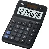 Casio - Skrivebordskalkulator - batteri, solpanel