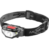 Ansmann HD70B, Hodebåndslommelykt, Svart, Akrylonitril-butadien-styren (ABS), Plastikk, IP44, LED, 1 lamper