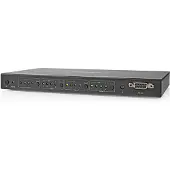 Nedis Vmat3494at Hdmi-matriksbryter 4x4 4xhdmi Inn Til 4xhdmi Ut Rs232 4k Fjernkontroll Metall 60hz