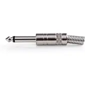 Nedis Rett Hann-lydkontakt Nikkelbelagt For Lodding 6.35 Mm 25 Enheter