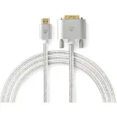 Nedis Gull Cctb34800al20 Hdmi-kabel Hdmi-dvi-d 24+1-pins Hann 2560x1600 Skjermet Flettet 2 M
