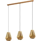 Eglo Hengelampe Chiavica, messing, 3 lyskilder