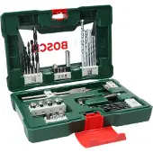 Bosch V-Line - Spissett for skrutrekker og bor - for tre, metall, stein - senkebor, bor, spadedel - 41 deler - torx, phillips, pozidriv, hex, slot - 6 mm, 8 mm, 9 mm, 10 mm, 11 mm, 13 mm
