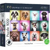 Trefl Puzzle - Unlimited Fit - Funny Dogs Faces (1000 pieces) 2D Puslespill