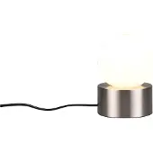 Reality Bordlampe Countess, opalglass, metallfot nikkel
