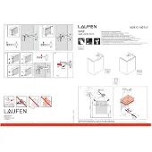 Laufen Base hvitt vaskeskap med høyrehengslet dør - mål: H53 x B41,5 x D32 cm. Håndvask #626942000 må bestilles separat.