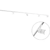 QAZQA Moderne 3-fase skinnesystem hvitt med 4 lyskastere 3000-4000K - Ruler 38