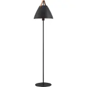 Nordlux Gulvlampe Strap i metall med lærrem, svart