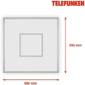 Telefunken LED-panel Magic Cento sølvfarget CCT RGB 60x60 cm