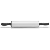 HorecaTraders kjevle med slippbelegg 25 cm, stål, sølv-svart