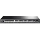 TP-LINK JetStream T2600G-52TS - Switch - Styrt - 48 x 10/100/1000 + 4 x Gigabit SFP - rackmonterbar