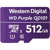Western Digital WD Purple WDD512G1P0C-85AEL0 - Flash-minnekort - 512 GB - UHS-I U1 / Class10 - microSDXC - lilla