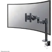 NeoMounts FPMA-D960PLUS - Monteringssett - full bevegelse - for LCD-skjerm - stål - svart - skjermstørrelse: 10-49 - klemmemonterbar, skrivebordsmonterbar