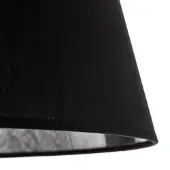 Argon Tekstil gulvlampe Fulda, skjerm svart, fot krom