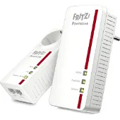 FRITZ! FRITZ!Powerline 1260E - WLAN Set - strømlinjeadaptersett 1GbE, HomePlug AV (HPAV) 2.0, IEEE 1901 - Wi-Fi 5 - Dobbeltbånd - veggpluggbar