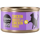 Cosma DUO Layer 24 x 70 g - Kyllingmousse med kyllingbiter