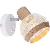 Globo Vegglampe Widy med hamptau-dekor