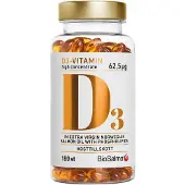 BioSalma Vitamin D3 + Lakseolje 180 kapsler
