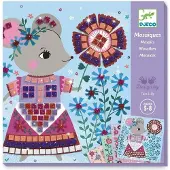 Djeco Mosaikkklippebok med glitter Vakre dyr