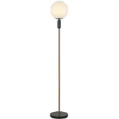 VIOKEF Gulvlampe Polly med glasskjerm, marmor-element