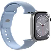 Puro Apple Watch Series Ultra 3/2/Ultra/11/10/9/8/SE 3/(2022)/7/SE/6/5/4/3/2/1 Icon Silikonreim - 49mm/46mm/45mm/44mm/42mm - Lyseblå