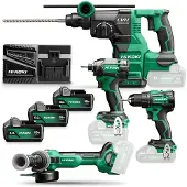 HiKOKI KC18DEWHZ batteriverktøysett 18 V, 3x 5,0 Ah, verktøybag