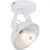 QAZQA Industriell taklampe hvit med sølv 15 cm justerbar - Magnax