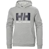 Helly Hansen Jr HH Logo Hoodie 2.0 Grey Melange (152 / 12 år)