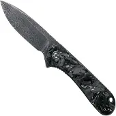 CIVIVI Elementum Damascus foldekniv, shredded carbon fiber/silver