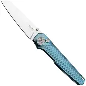 MKM-Maniago Knife Makers Miura Button Lock Ti Blue