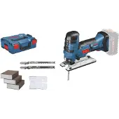 Bosch GST 18 V-LI S, Svart, Blå, 12 cm, 2 cm, 8 mm, 90 dB, 79 dB (Batteri og lader er ikke inkluderet)