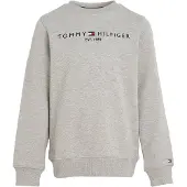 Tommy Hilfiger Collegegenser - Essential - Organic - Grå Melert - - 2 år (92) - Collegegenser