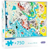 Muumi Puzzle Moominvalley (750 Pcs) Puslespill 750 Stykker